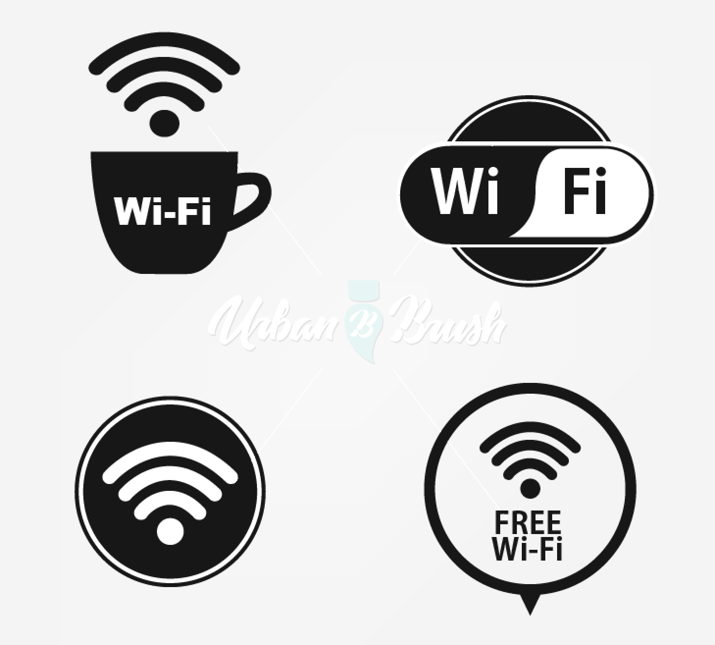 коллекция логотипов wifi wifi - Urbanbrush