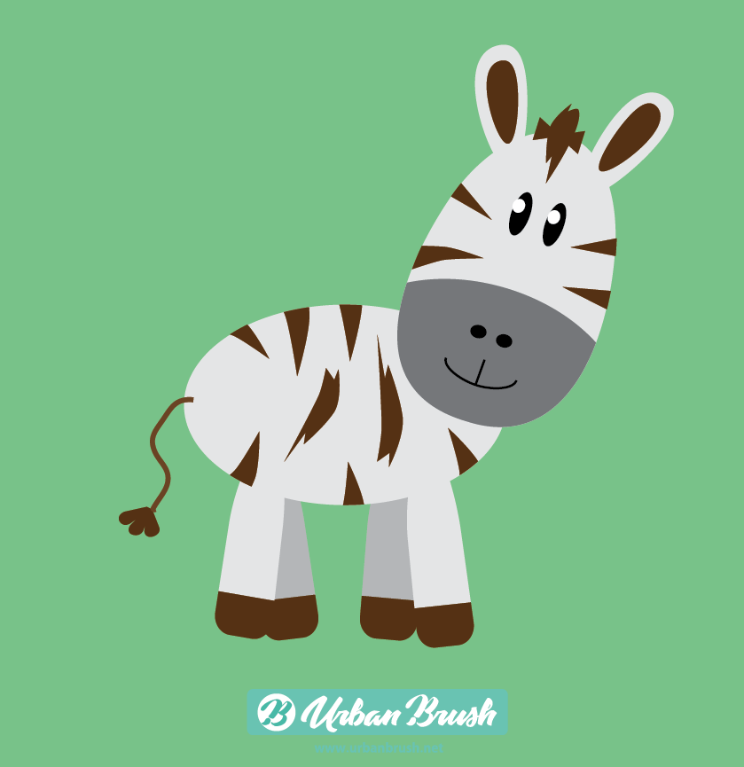 얼룩말 일러스트 Ai 무료파일 - Zebra Illustration - Urbanbrush