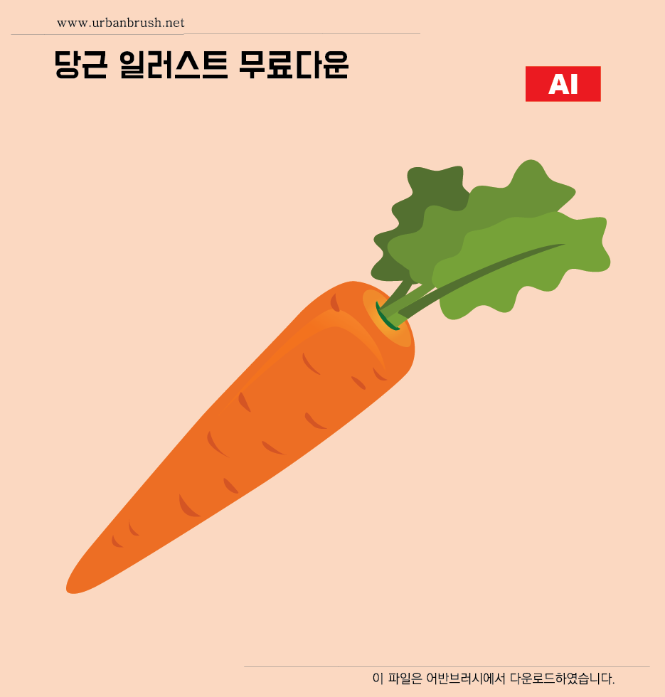 당근 일러스트 Ai 무료다운로드 - Carrot Illustration - Urbanbrush