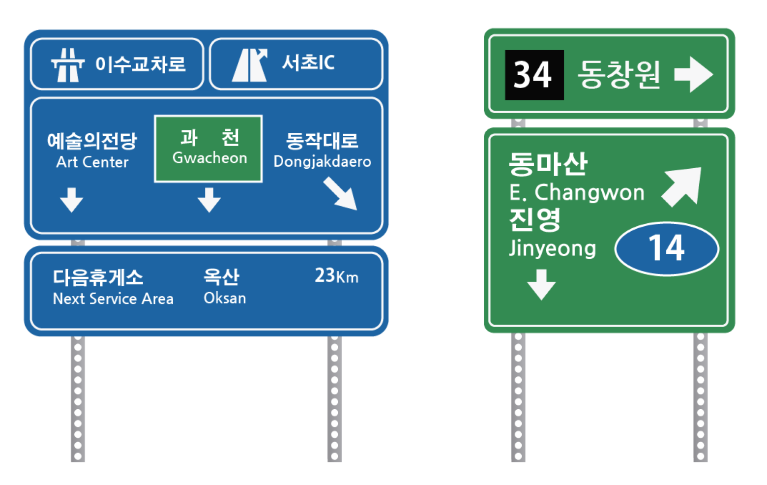 도로표지판 일러스트 Ai 시안 - Korea Traffic Sign Sample - Urbanbrush