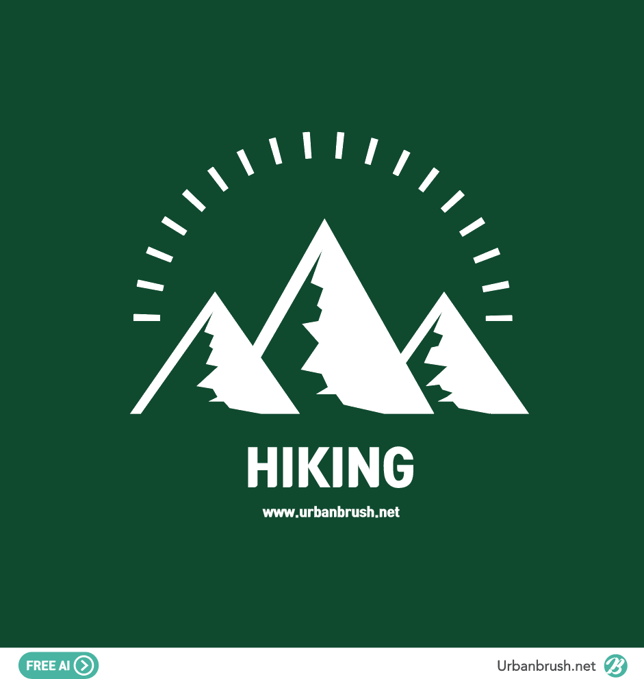 hiking logo illustration ai free download free hiking logo - Urbanbrush