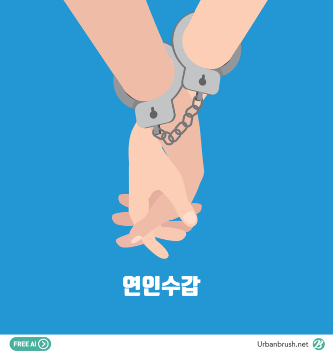 연인수갑 일러스트 Ai 무료다운로드 Free Couple Cuff Vector Urbanbrush 8019