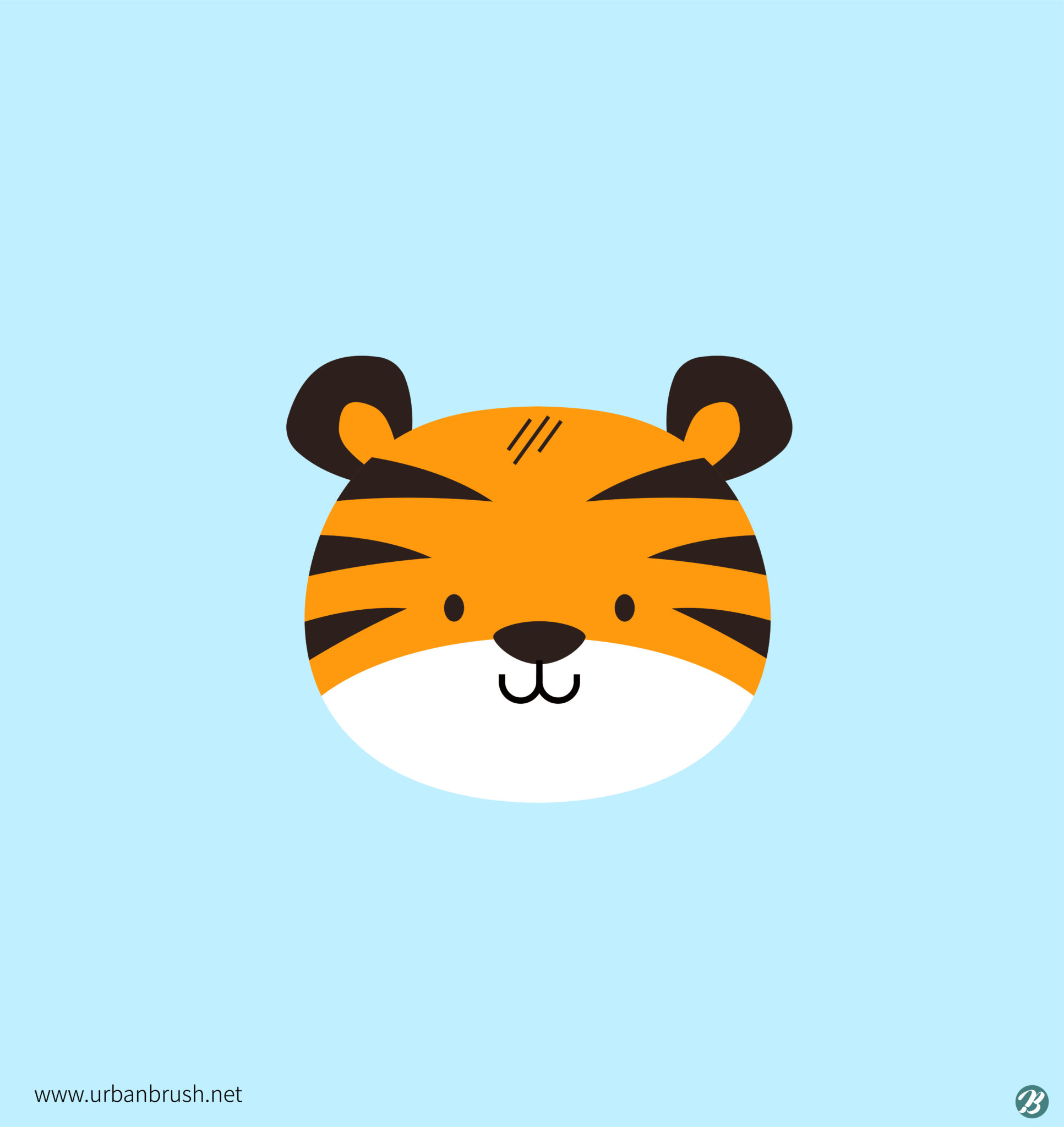 호랑이 얼굴 일러스트 Ai 다운로드 Download Tiger Face Vector - Urbanbrush