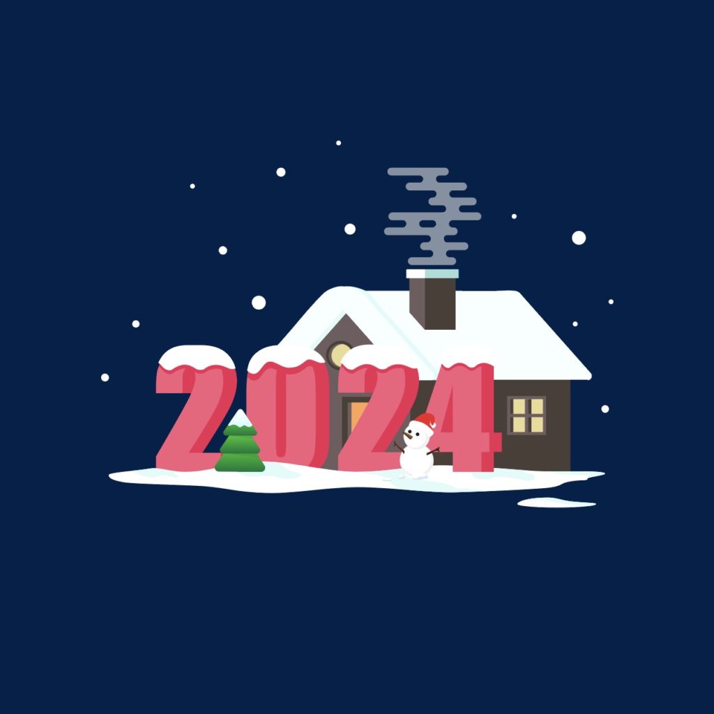 2024 성탄 마을 일러스트 ai 다운로드 download 2024 Christmas Village vector Urbanbrush