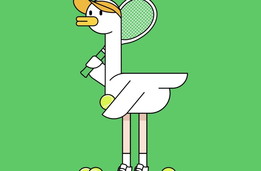 오리 테니스 캐릭터 일러스트 ai 다운로드 download Duck Tennis Character