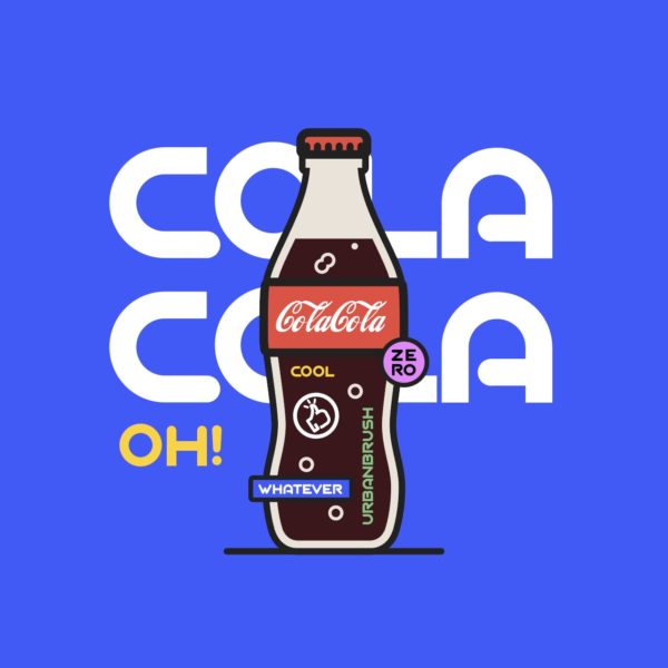 콜라 탄산음료 배너 일러스트 ai 다운로드 download Cola carbonated beverage banner