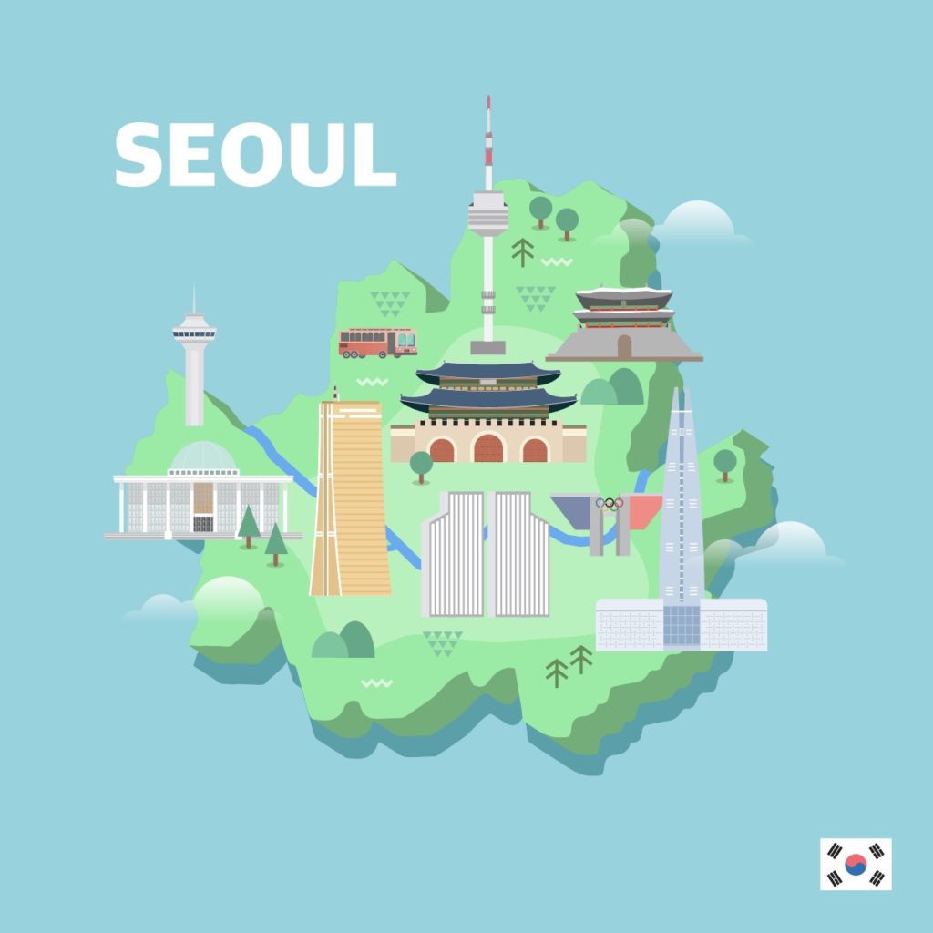 서울 일러스트 랜드마크